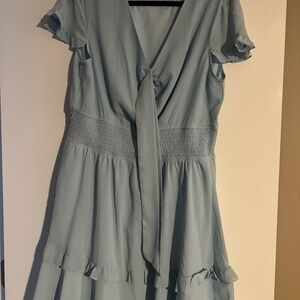 Elegant Blue Women's Dress
